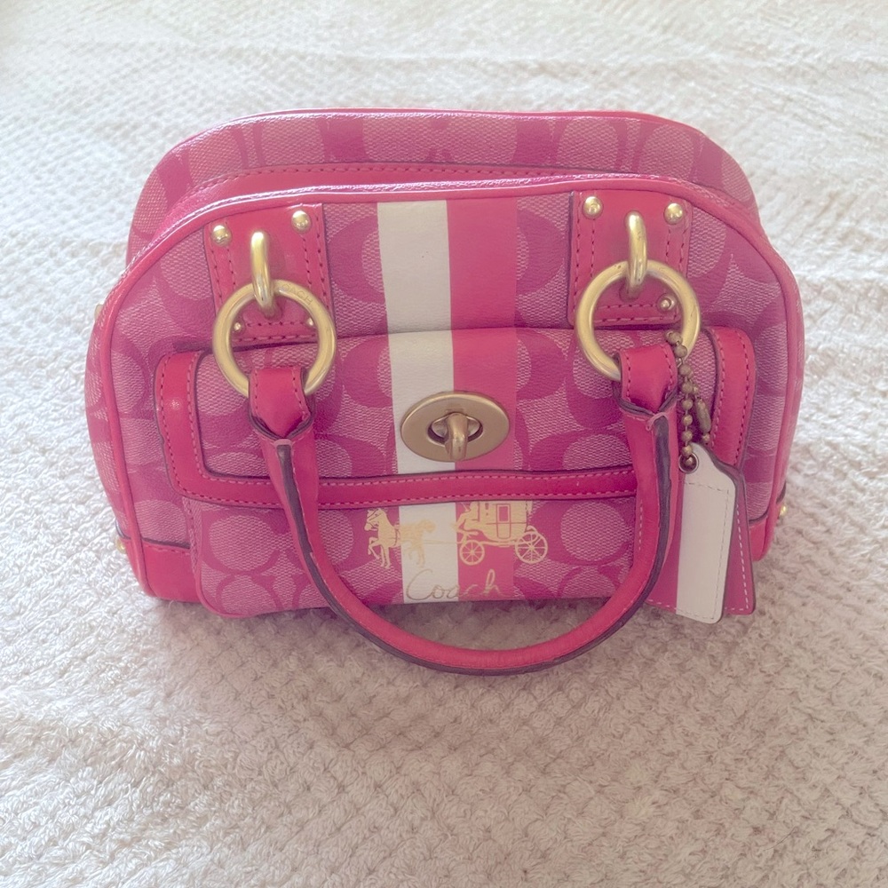 RARE Vintage Pink Coach handbag